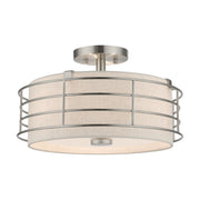 Blanchard 3-Light Large Semi-Flush Mount in Brushed Nickel