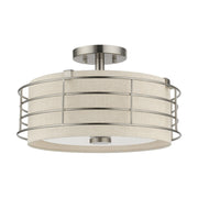 Blanchard 3-Light Large Semi-Flush Mount in Brushed Nickel