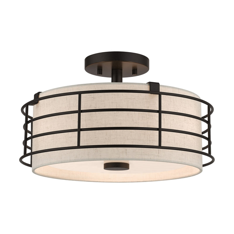 Blanchard 3-Light Large Semi-Flush Mount in English Bronze