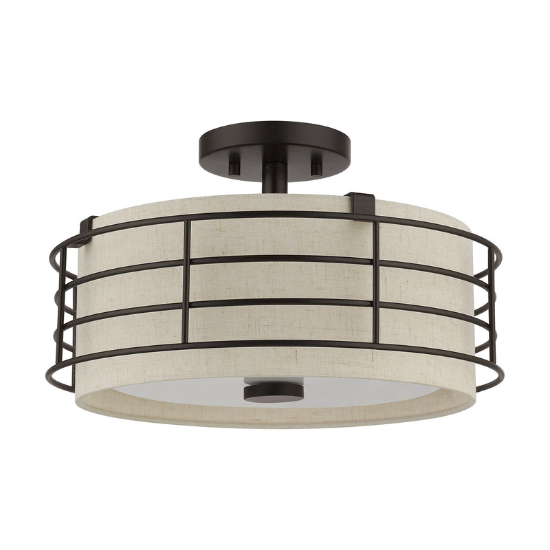 Blanchard 3-Light Large Semi-Flush Mount in English Bronze