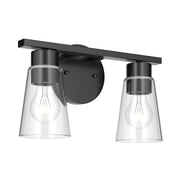 Stamos 2-Light Bath Vanity Light in Black