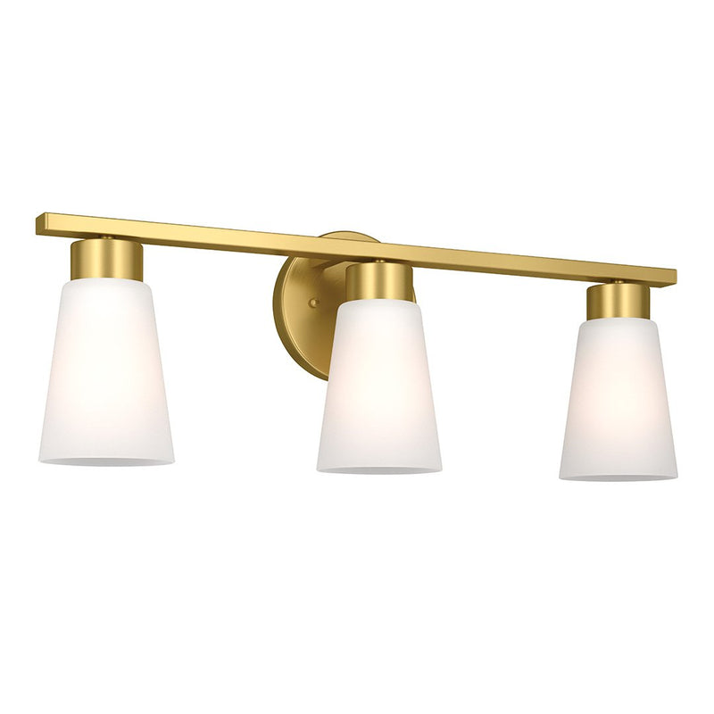Stamos 3-Light Bath Vanity Light in Brushed Gold