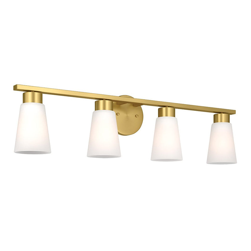 Stamos 4-Light Bath Vanity Light in Brushed Gold