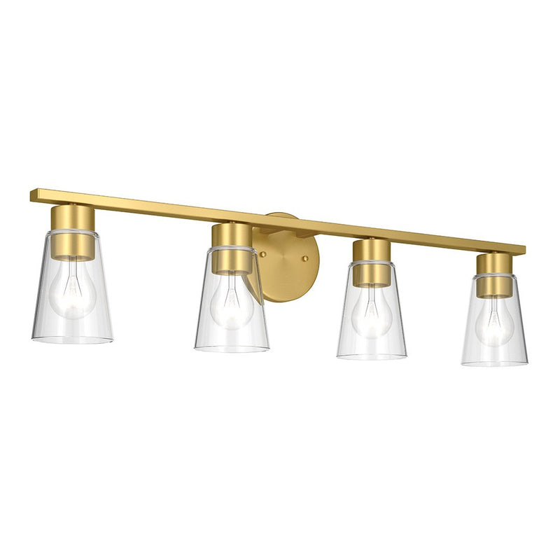 Stamos 4-Light Bath Vanity Light in Brushed Gold