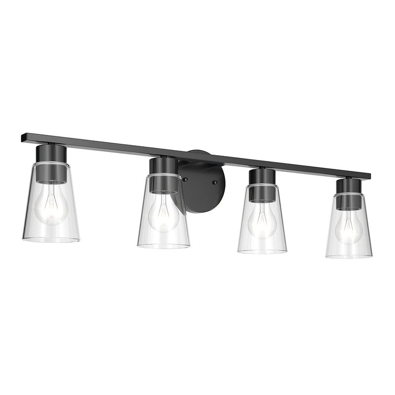 Stamos 4-Light Bath Vanity Light in Black