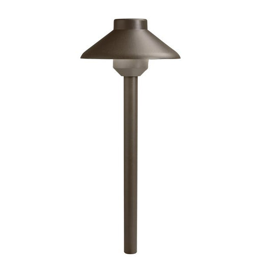 Landscape LED Tall Stepped Dome Path Light in Textured Architectural Bronze