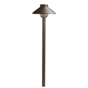 Landscape LED Short Stepped Dome Path Light in Textured Architectural Bronze