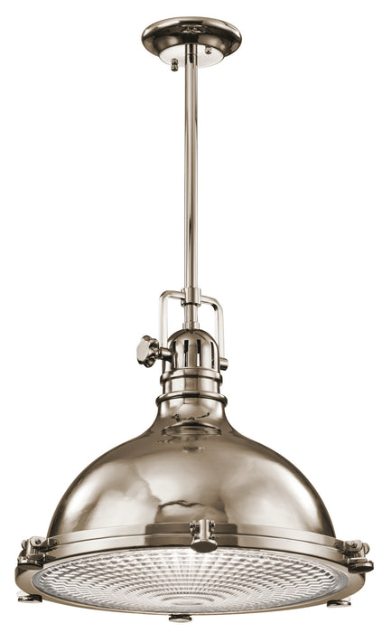 Hatteras Bay Pendant 1-Light in Polished Nickel