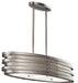 Roswell Oval Chandelier/Pendant 3-Light in Brushed Nickel