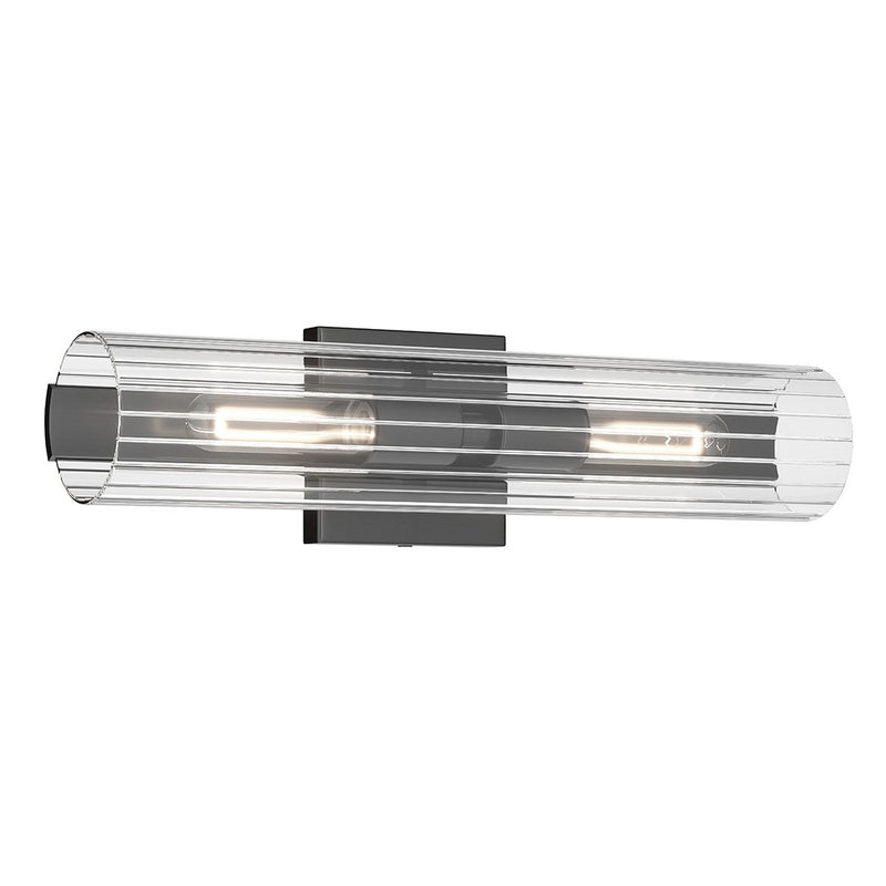 Jemsa 2-Light Linear Bath Vanity Light in Black