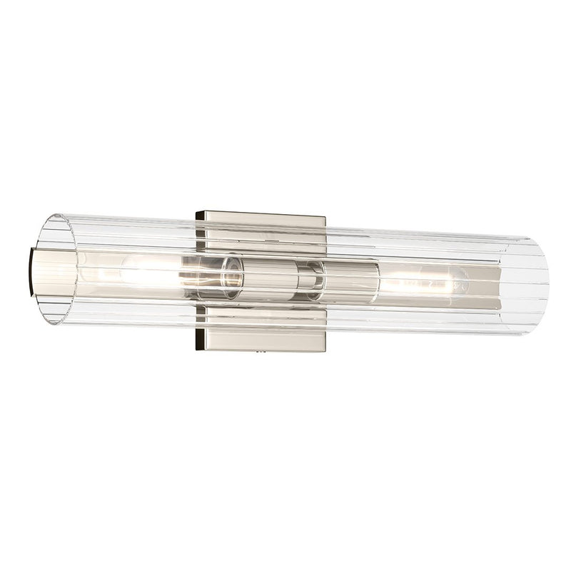 Jemsa 2-Light Linear Bath Vanity Light in Polished Nickel