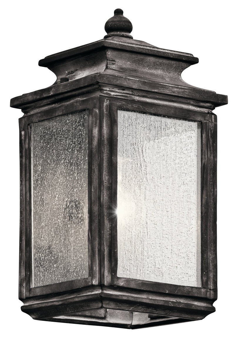 Wiscombe Park Outdoor Wall Lantern in Weathered Zinc