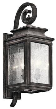Wiscombe Park 3-Light Outdoor Wall Lantern in Weathered Zinc