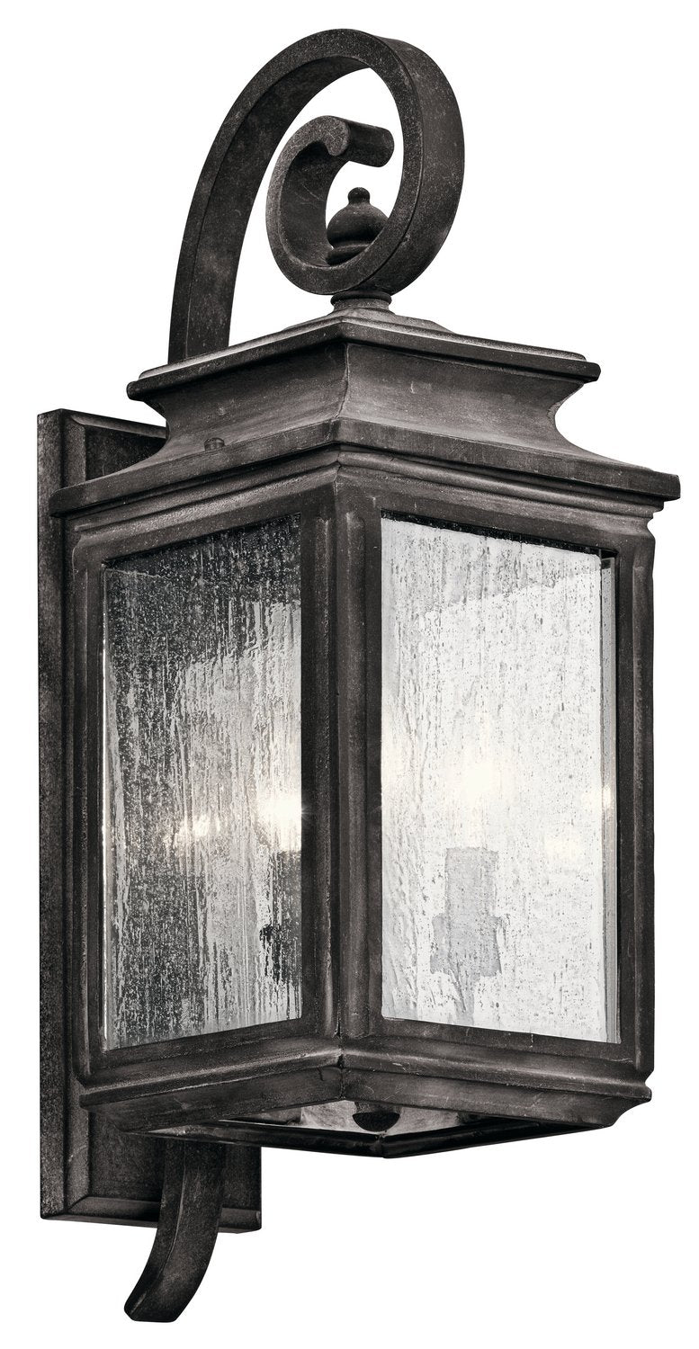Wiscombe Park 3-Light Outdoor Wall Lantern in Weathered Zinc