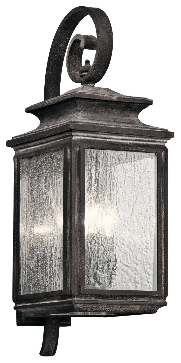 Wiscombe Park 4-Light Outdoor Wall Lantern in Weathered Zinc