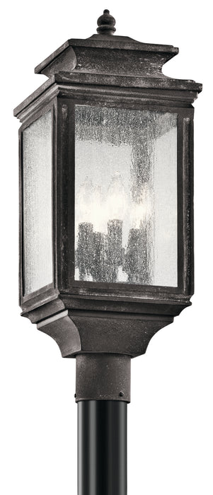 Wiscombe Park Outdoor Post Mount 4-Light in Weathered Zinc