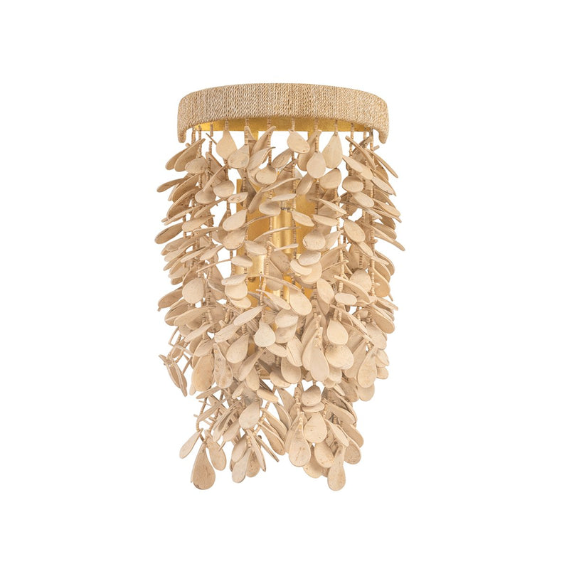 Naxos 2-Light Wall Sconce in Vintage Gold Leaf