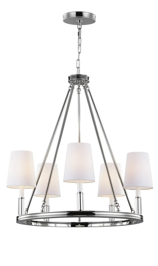 Lismore 5-Light Chandelier in Polished Nickel