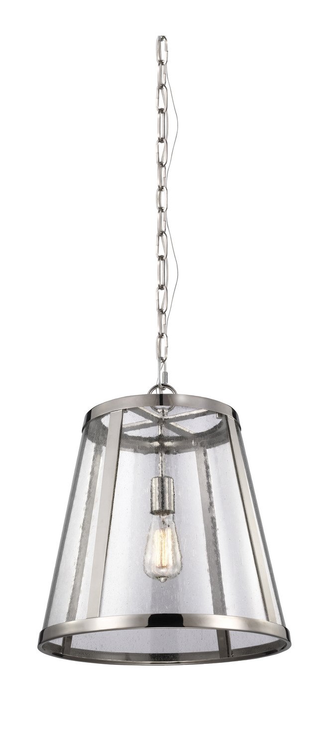 Harrow Medium Pendant in Polished Nickel