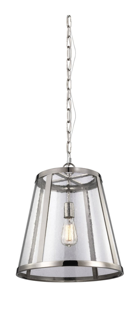 Harrow Medium Pendant in Polished Nickel