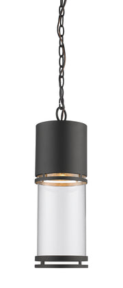 Luminata 1 Light 5.88" Outdoor Chain Mount Ceiling Fixture in Black