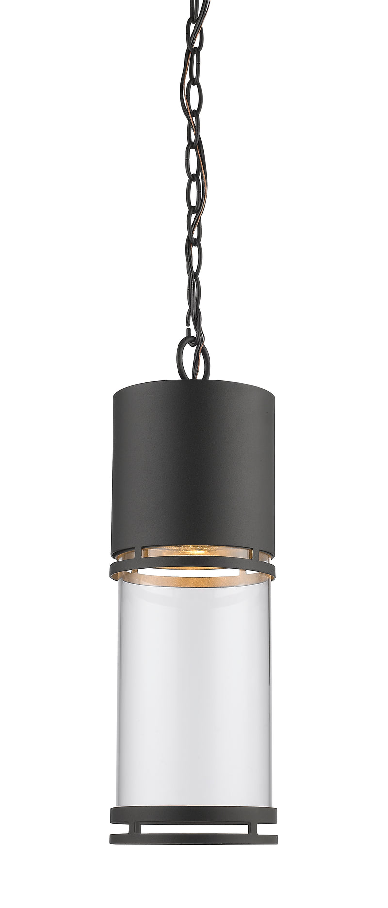 Luminata 1 Light 5.88" Outdoor Chain Mount Ceiling Fixture in Black