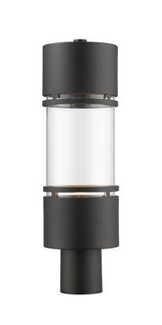 Luminata 1 Light 5.88" Outdoor Post Mount Fixture in Black, Post Top Only
