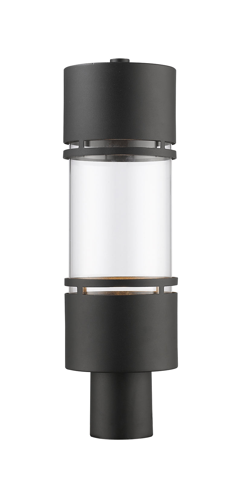 Luminata 1 Light 5.88" Outdoor Post Mount Fixture in Black, Post Top Only