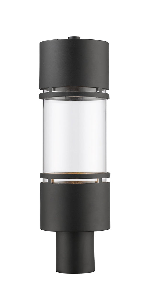 Luminata 1 Light 5.88" Outdoor Post Mount Fixture in Black, Post Top Only