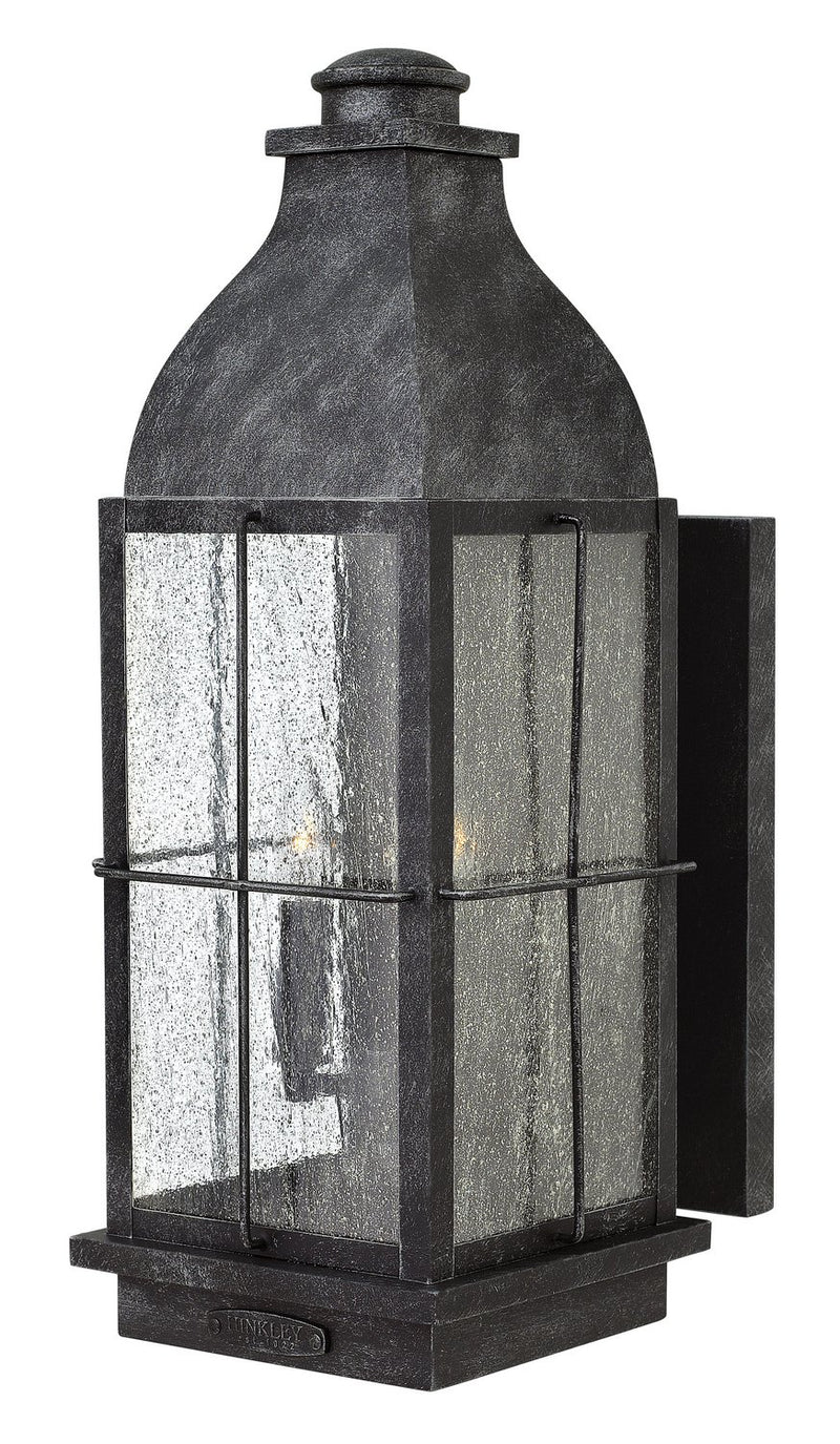 Bingham Large 3-Light Outdoor Wall Lantern in Greystone