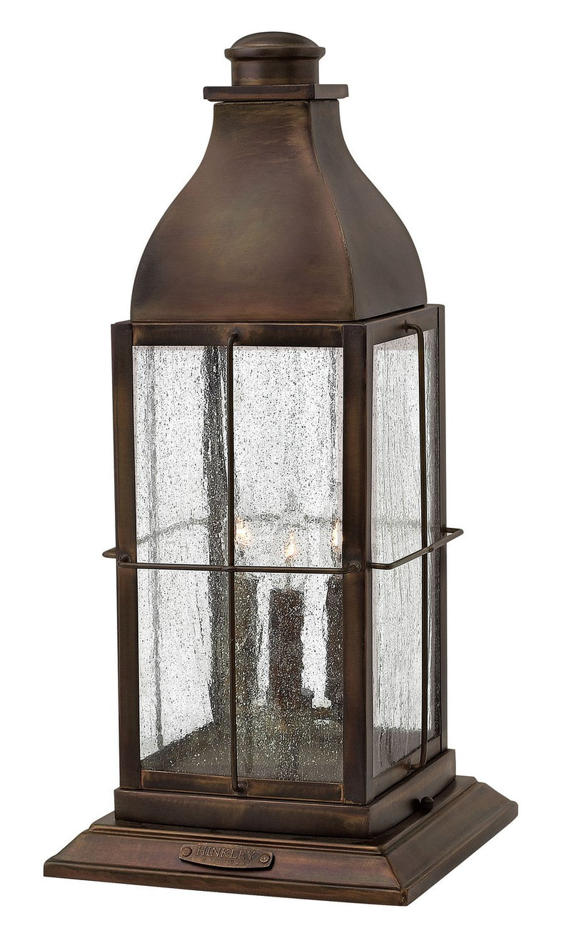 Bingham 3-Light Outdoor Pier Mount Light in Sienna