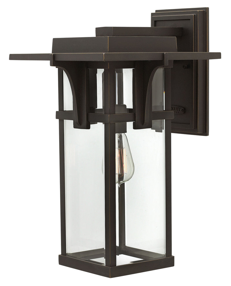 Manhattan Large Wall Mount Lantern in Oil Rubbed Bronze