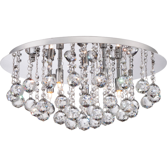 Bordeaux 5-Light Flush Mount in Polished Chrome - Lamps Expo