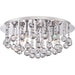 Bordeaux 5-Light Flush Mount in Polished Chrome - Lamps Expo