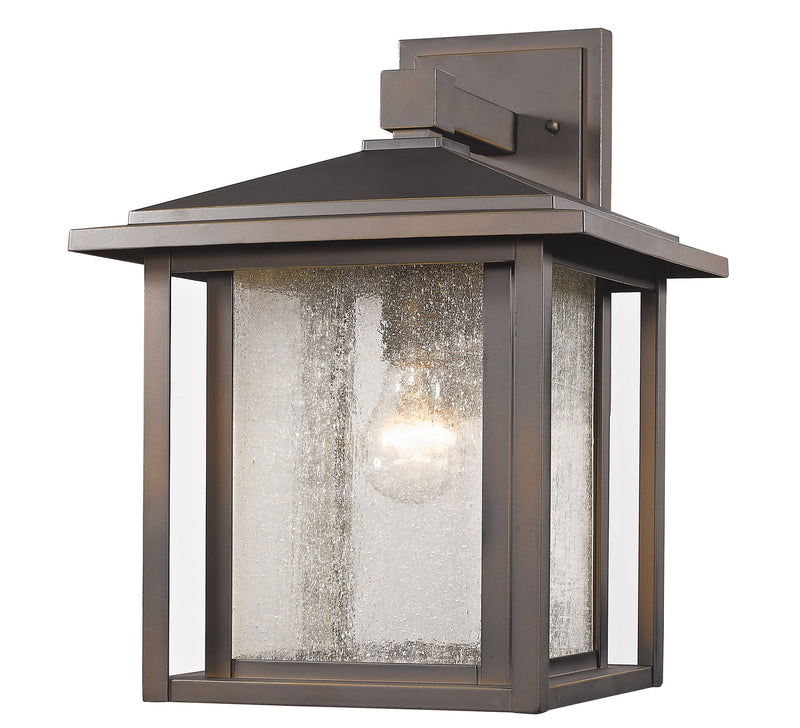 Aspen 1 Light 12" Outdoor Wall Light in Oil Rubbed Bronze