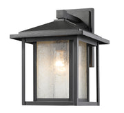 Aspen 1 Light 9" Outdoor Wall Light in Black