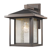 Aspen 1 Light 9" Outdoor Wall Light in Oil Rubbed Bronze