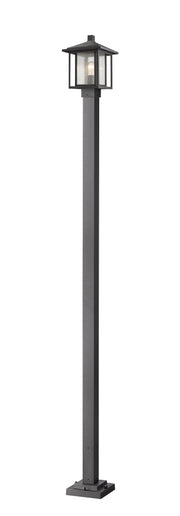 Aspen 1 Light 9" Outdoor Post Mount Fixture in Black, 96" Square Post