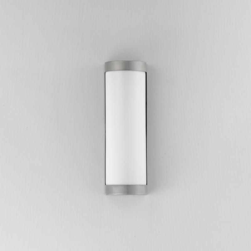 Halfpipe 15" 5CCT LED Outdoor Wall Sconce in Brushed Aluminum