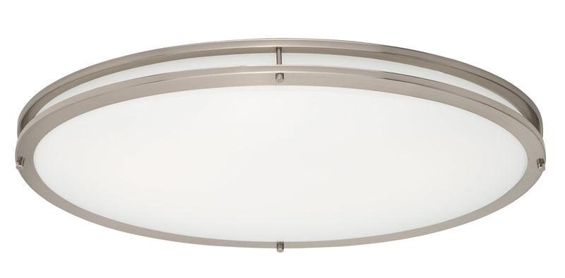Linear LED 32" Oval Flush Mount in Satin Nickel