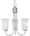 Logan Three Light Chandelier in Satin Nickel