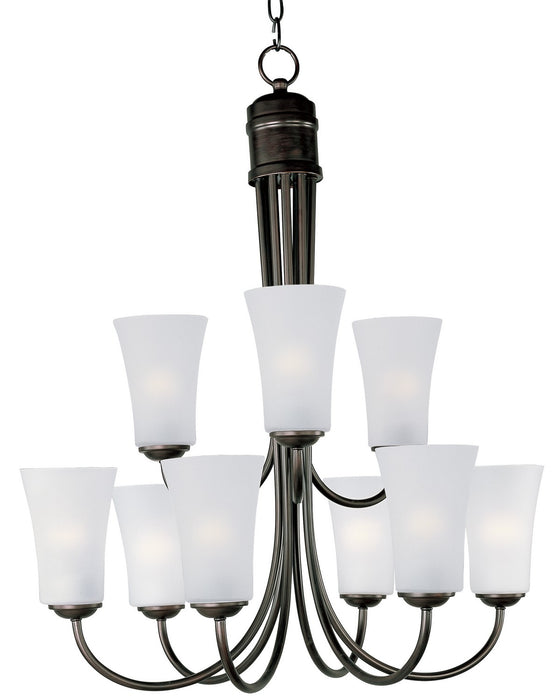 Logan Nine Light Chandelier in Oil Rubbed Bronze