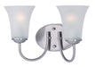 Logan Two Light Bath Vanity in Satin Nickel