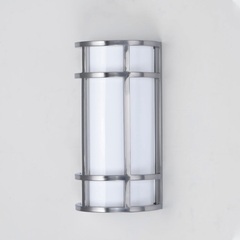 Moon Ray 12" LED Outdoor Wall Sconce in Satin Nickel