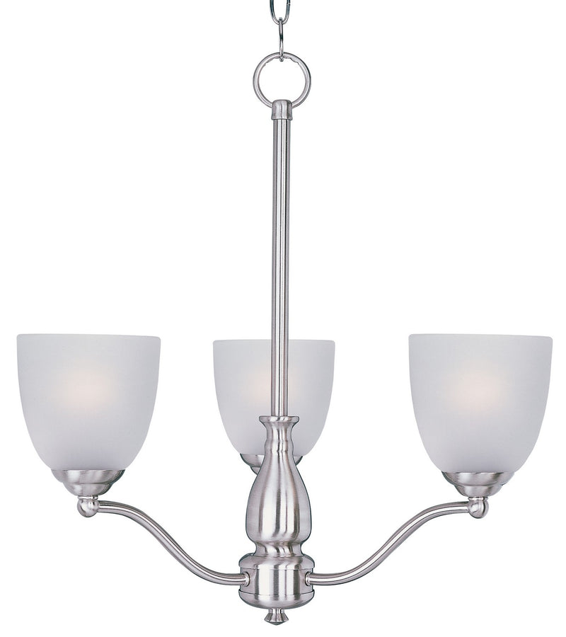 Stefan Three Light Chandelier in Satin Nickel