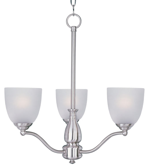 Stefan Three Light Chandelier in Satin Nickel
