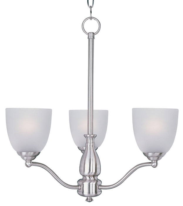 Stefan Three Light Chandelier in Satin Nickel