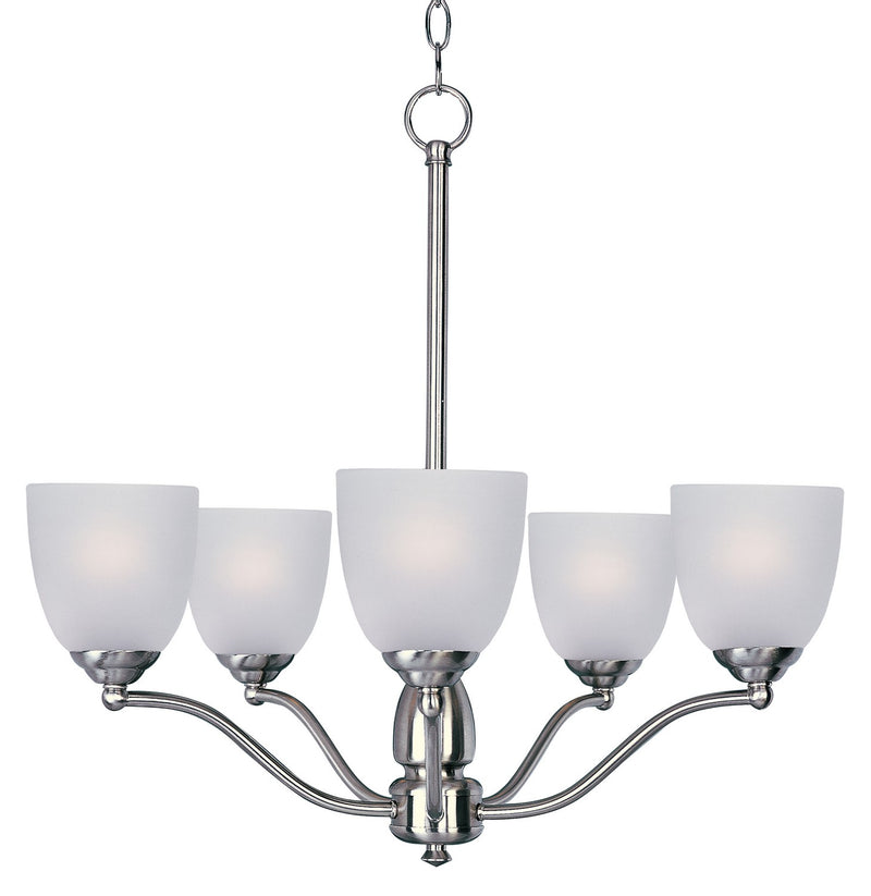 Stefan Five Light Chandelier in Satin Nickel