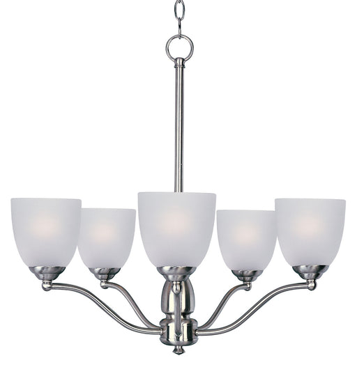 Stefan Five Light Chandelier in Satin Nickel