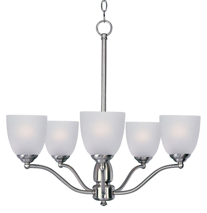 Stefan Five Light Chandelier in Satin Nickel